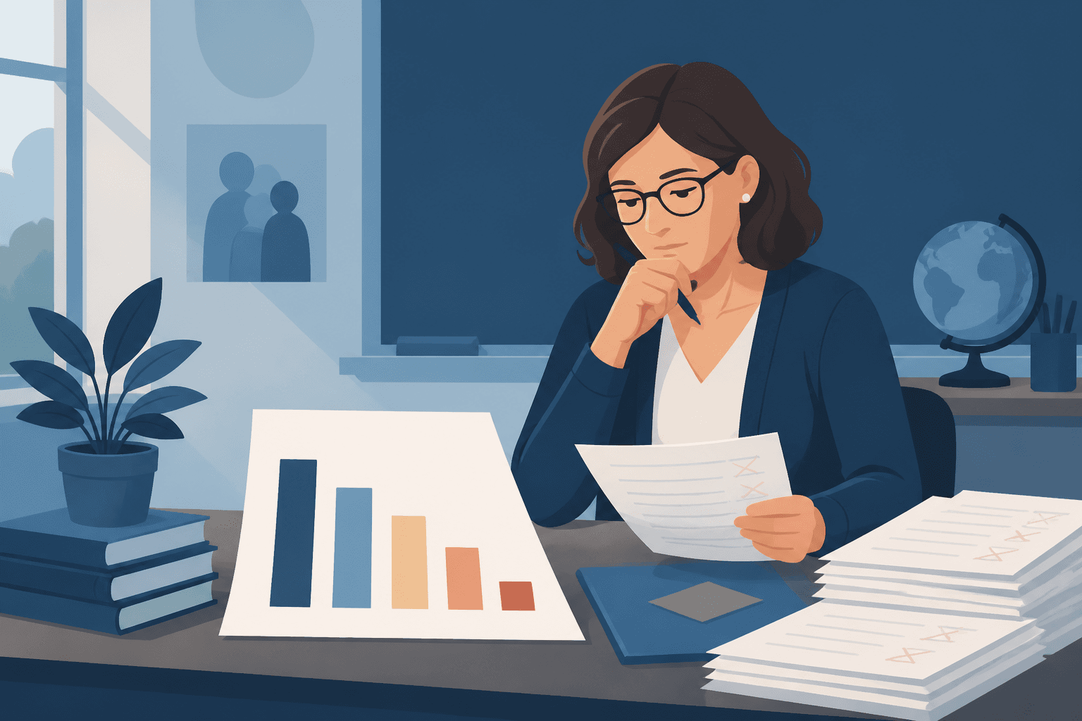 Illustration: Klassenarbeit Schlecht Ausgefallen