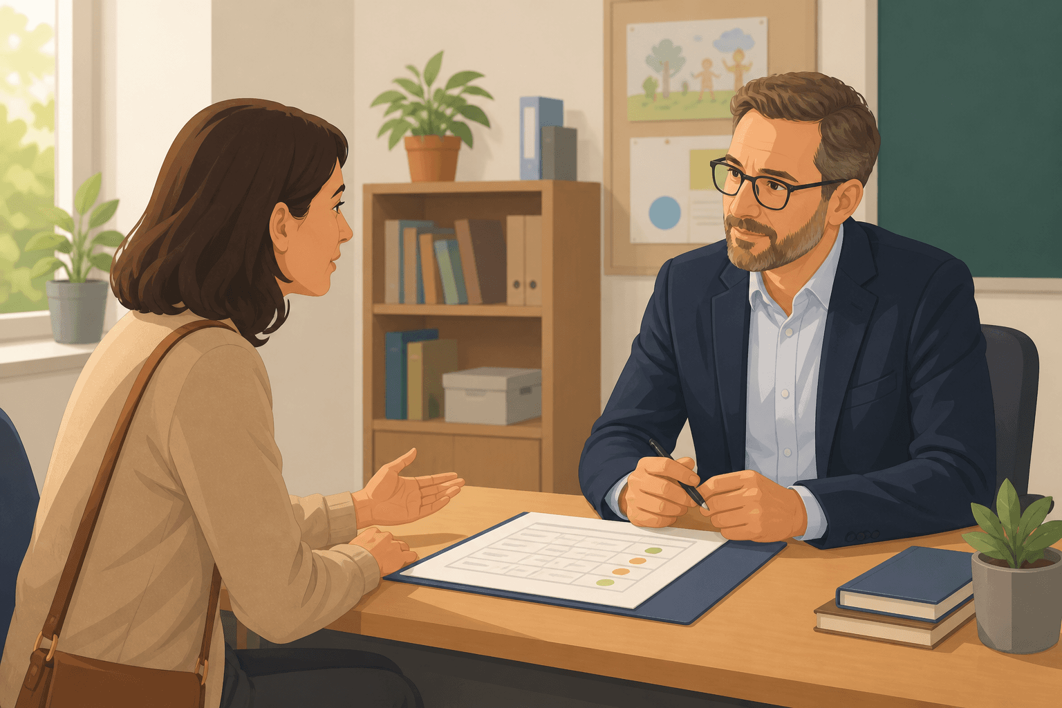 Illustration: Note Anfechten Eltern