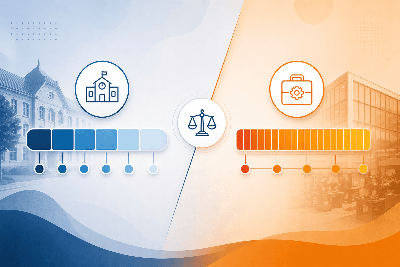 Illustration zum Ratgeber „Unterschied zwischen linearem und IHK-Notenschlüssel"